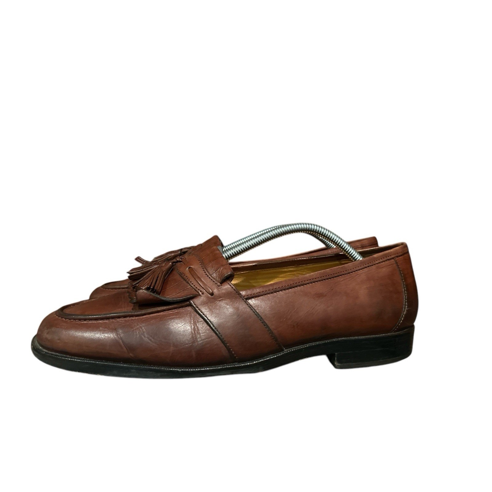 Johnston Murphy Cellini Leather Kiltie Loafers WTassels Brown 115 Johnston Murphy Cellini Leather Kiltie Loafers WTassels Brown 115